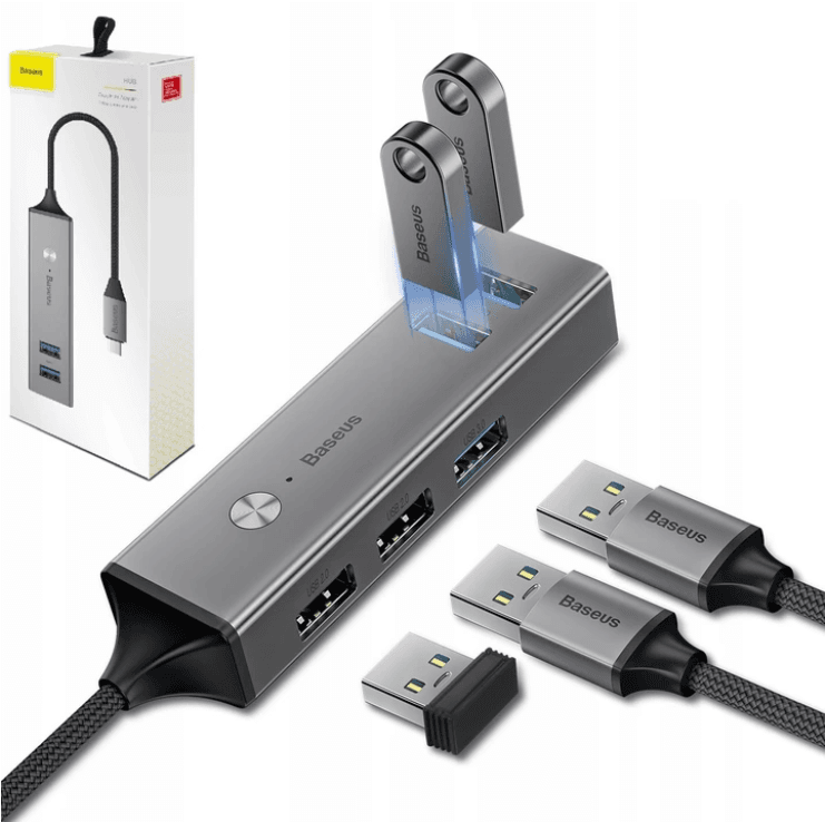 HUB BASEUS ADAPTER Cube USB-C do 5x USB MacBook