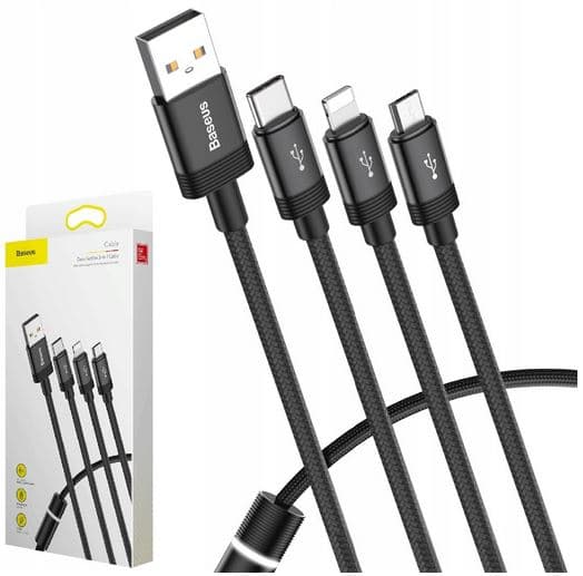 Baseus 3w1 micro USB lightning iPhone USB Typ C