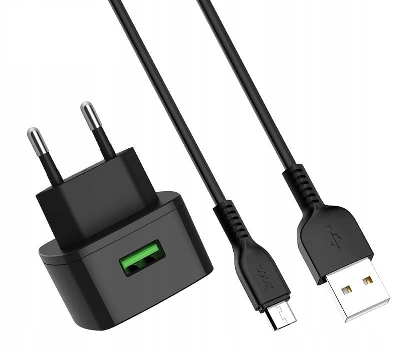 USB ładowarka sieciowa do telefonu Qc hoco C70A kabel micro usb