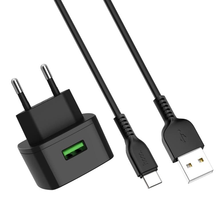 USB ładowarka sieciowa do telefonu Qc hoco C70A kabel USB-C
