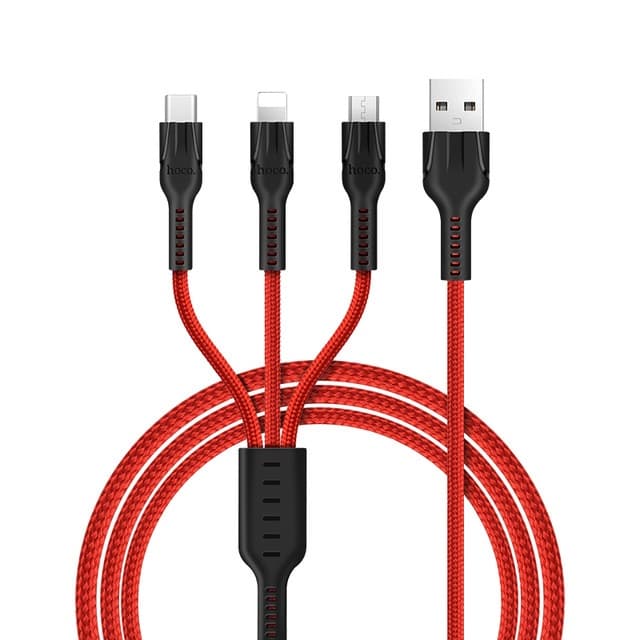Hoco 3w1 Micro USB Lightning USB Typ C