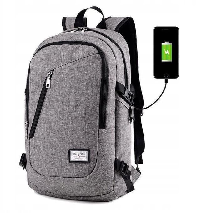 plecak na laptopa USB mocny szkolny miejski